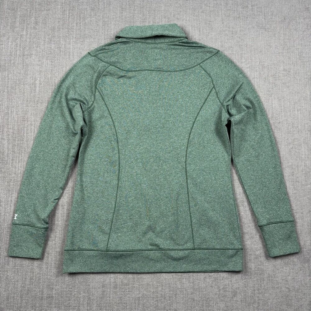 Cutter & Buck Shoreline Women's M 1/4 Zip Pullover Green Heather Athletic Shirt - Picture 2 of 8